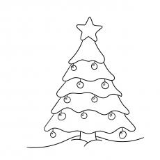 230x230 Top Free Printable Christmas Tree Coloring Pages Online - Christmas Tree Drawing Images