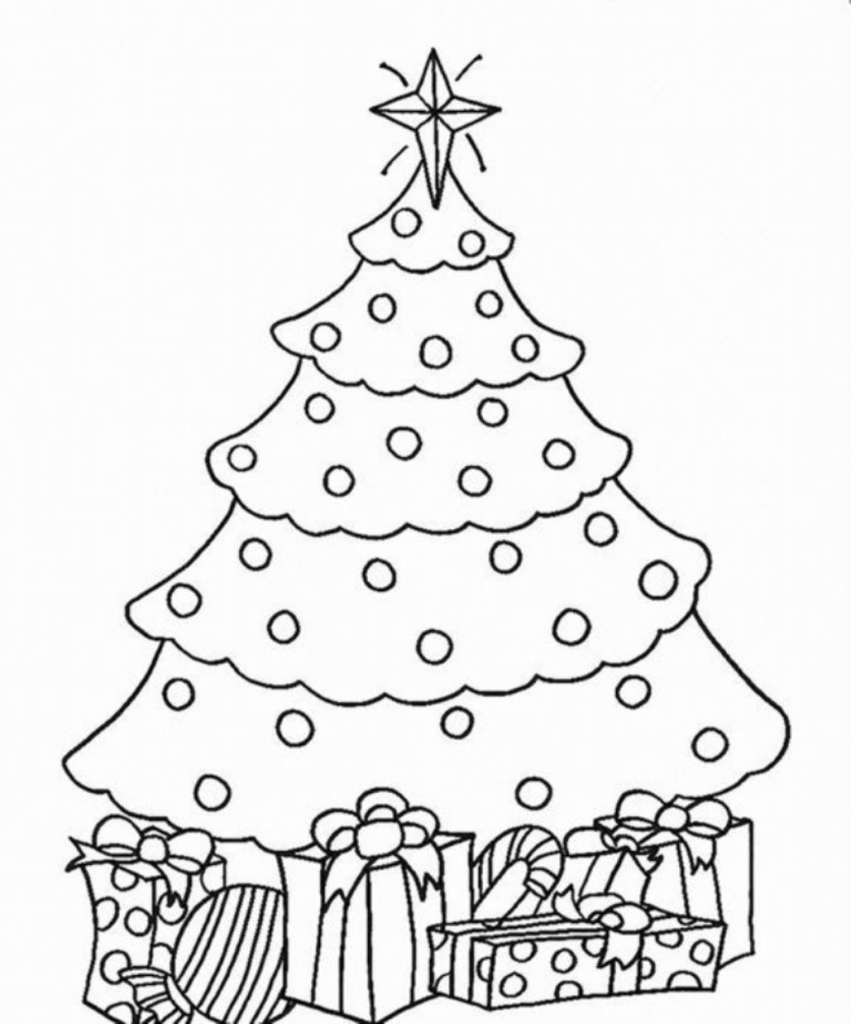 851x1024 Christmas Tree Drawing For Coloring At Getdrawings Free Inside - Christmas Tree Drawing Images