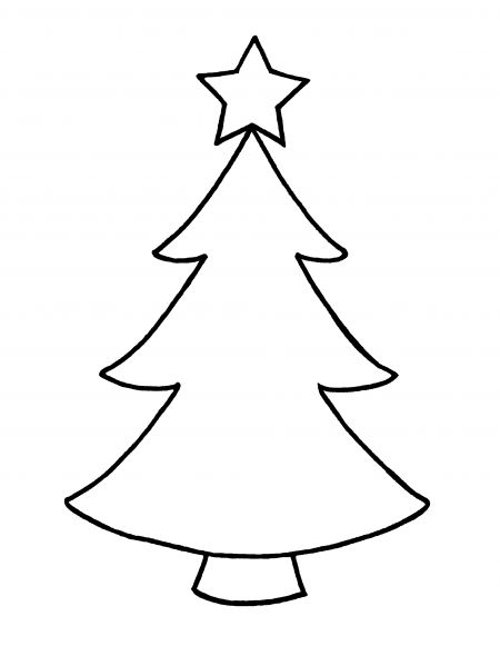 450x581 Green Christmas Tree Outline Clipart Clipart Kid Folder - Christmas Tree Drawing Outline