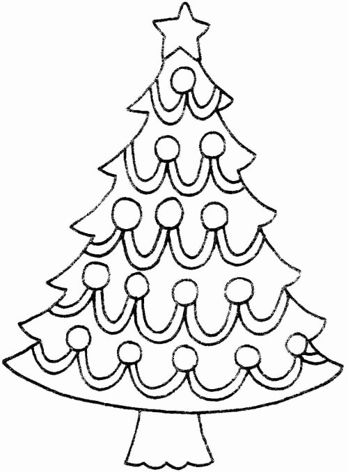 500x678 Outline Of A Tree Fresh Simple Christmas Tree Drawing - Christmas Tree Drawing Outline