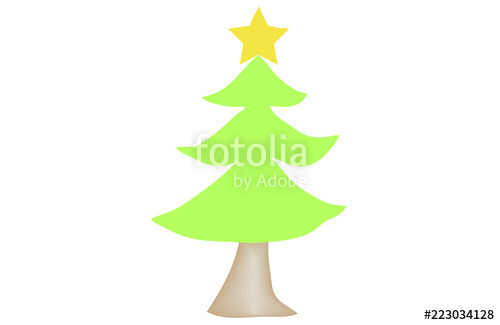 500x325 Christmas Fir Christmas Tree Drawing Stock Image And Royalty - Christmas Tree Drawing Pic