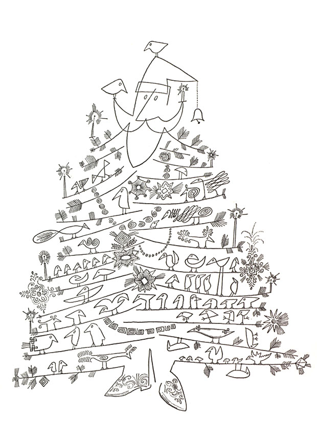 620x854 Claus As Christmas - Christmas Tree Drawing Pic
