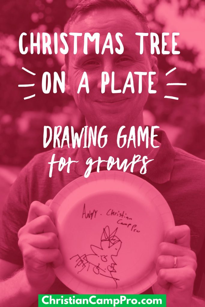 683x1024 christmas tree on a plate drawing game for groups - Christmas Tree Drawing Pictures