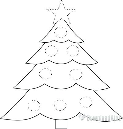 400x420 simple christmas tree simple tree drawing simple christmas tree - Christmas Tree Drawing Pictures