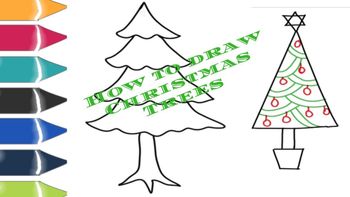 350x197 Easy Draw - Christmas Tree Drawing Pictures