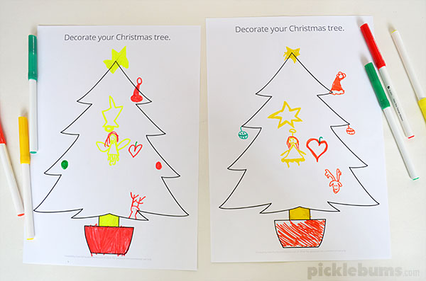 600x397 Christmas Drawing And Listening Game - Christmas Tree Drawing Pictures