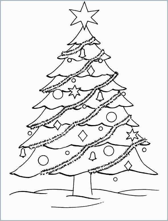 590x776 Christmas Tree Coloring Pages For Preschoolers Best Of Christmas - Christmas Tree Drawing Pictures
