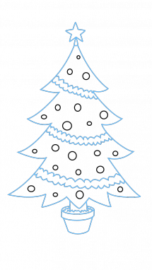 215x382 How To Draw Christmas Tree, Christmas, Holidays, Easy Step - Christmas Tree Drawing Step By Step