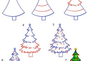 Christmas Tree Drawing Step By Step at PaintingValley.com | Explore ...