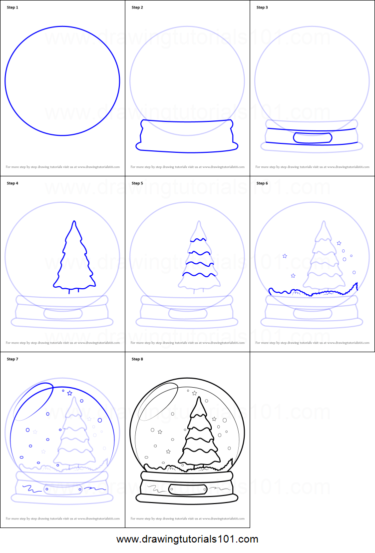 Christmas Tree Drawing Step By Step at PaintingValley.com | Explore ...