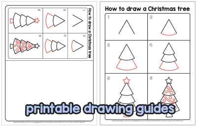 400x257 How To Draw A Christmas Tree - Christmas Tree Drawing Step By Step