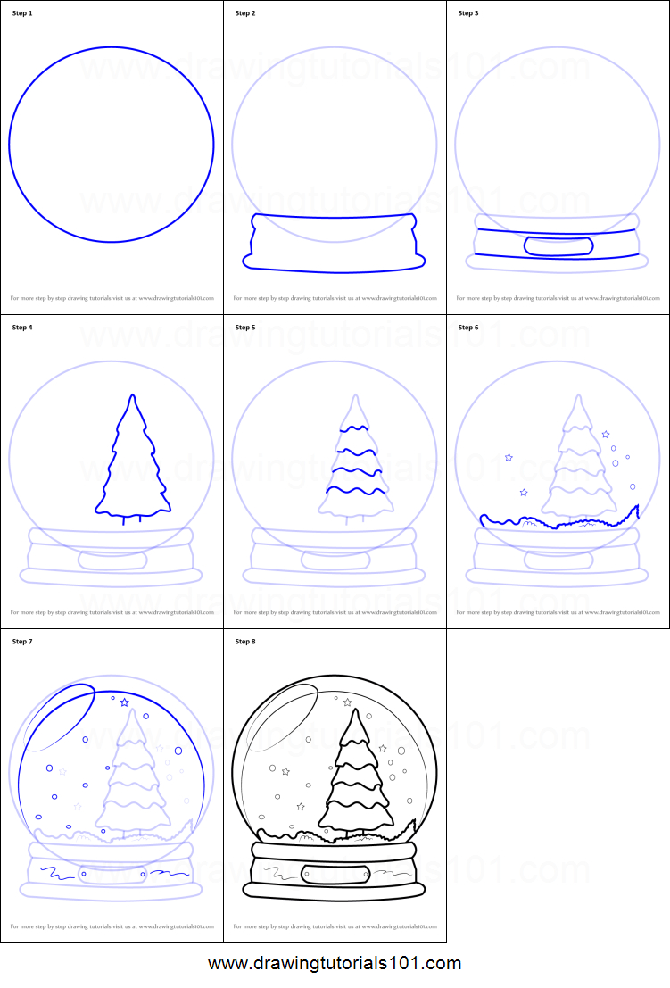751x1107 Step - Christmas Tree Drawing Steps