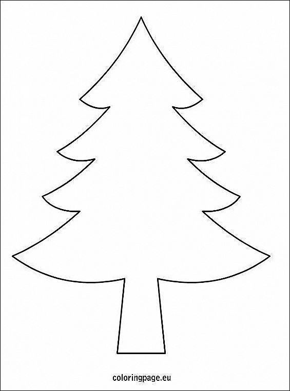 565x763 Color - Christmas Tree Drawing Template