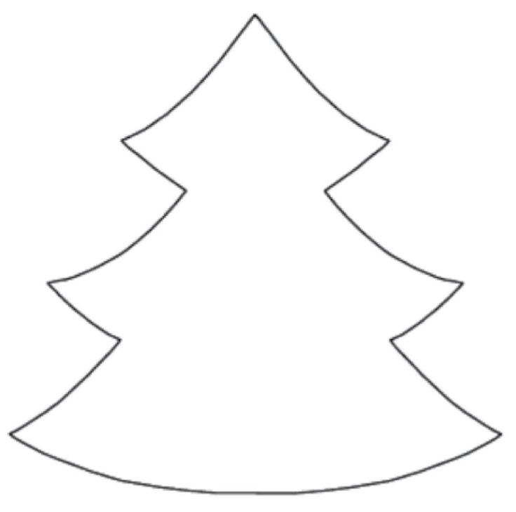 736x730 christmas tree outline christmas tree cut out template on fabric - Christmas Tree Drawing Template