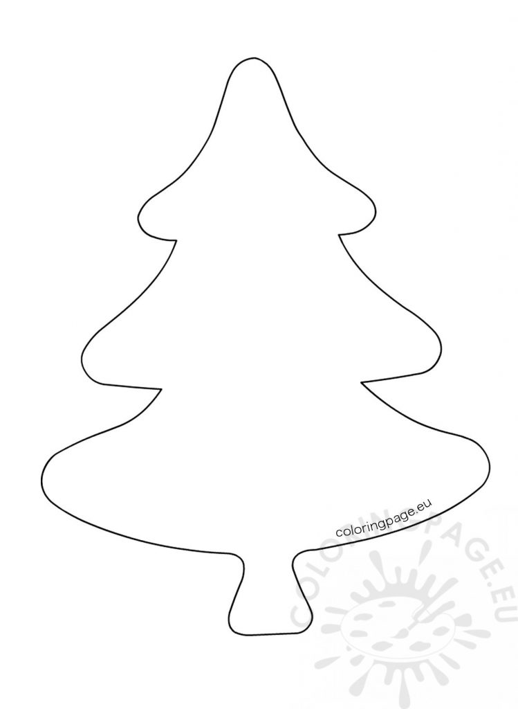 749x1024 Blank Christmas Tree Coloring - Christmas Tree Drawing Template