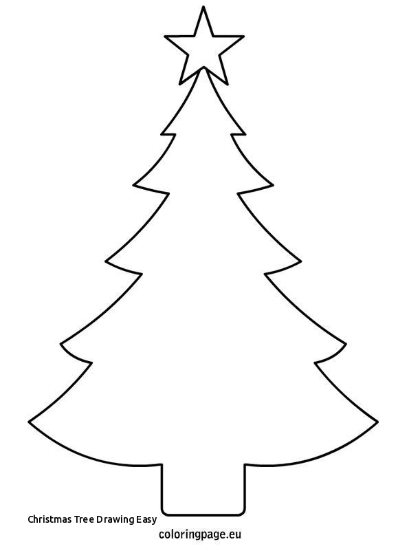 christmas tree drawing easy