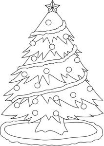 213x300 christmas tree line drawing christmas tree clip art images - Christmas Tree Line Drawing