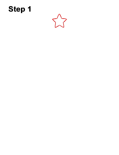 386x500 How To Draw A Christmas Tree Video Step - Christmas Tree Star Drawing