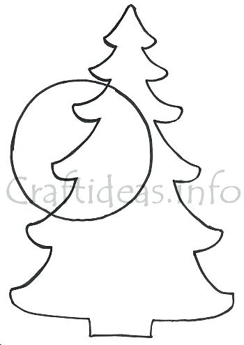 350x495 Christmas Tree Drawing Template Halloween Holidays Wizard - Christmas Tree Star Drawing