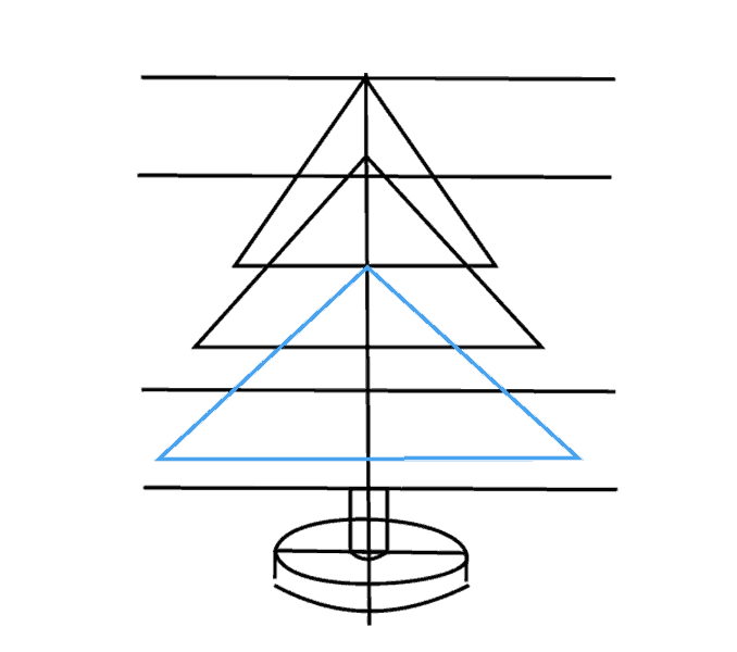 678x600 How To Draw A Christmas Tree Easy Step - Christmas Tree Step By Step Drawing