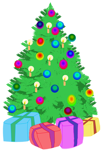 358x532 Drawing Present Christmas Tree Transparent Png Clipart Free - Christmas Tree With Presents Drawing