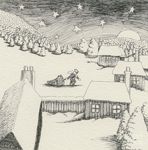 297x300 Christmas Village Drawings Fine Art America - Christmas Village Drawing