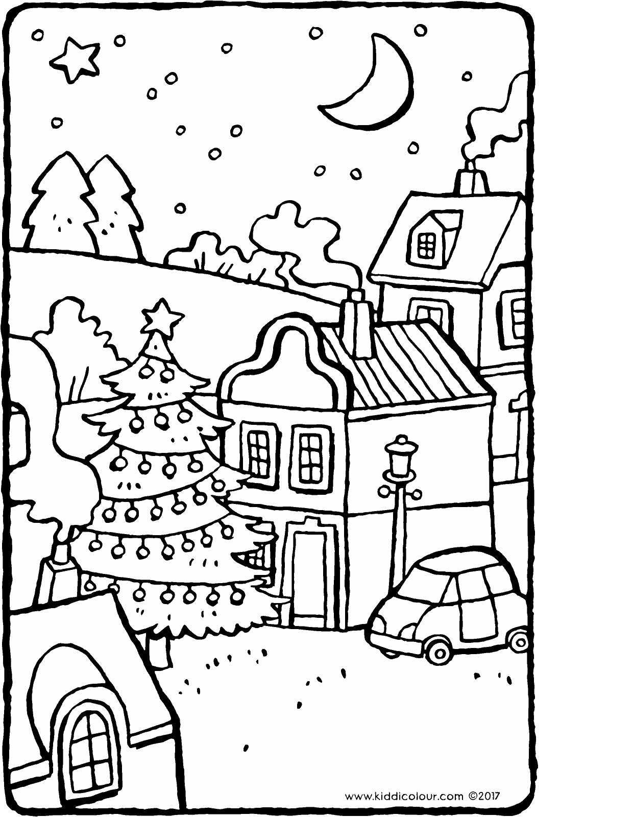 Christmas Village Drawing at Explore collection of