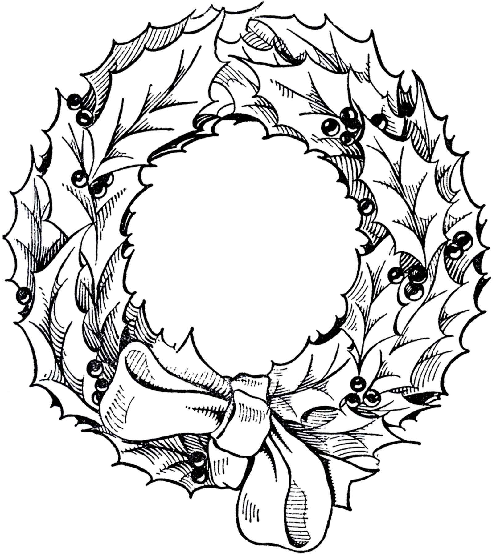 Christmas Wreath Drawing at Explore collection of