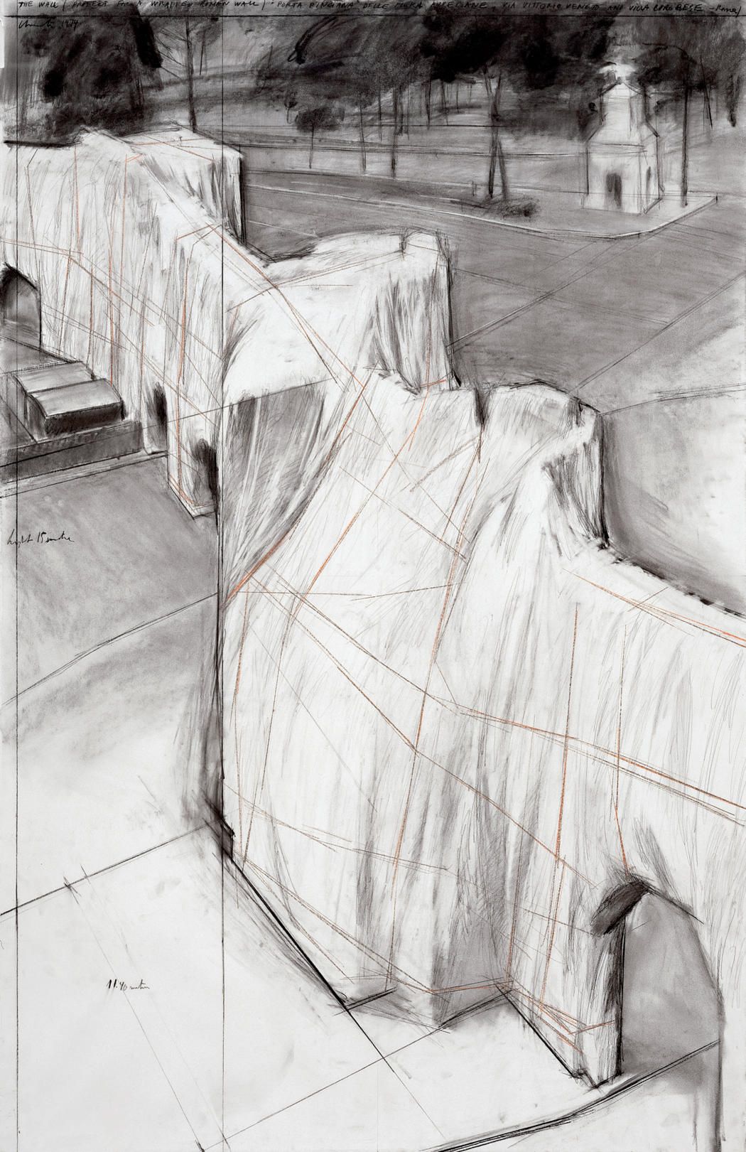 1050x1621 christo the wall - Christo Drawings