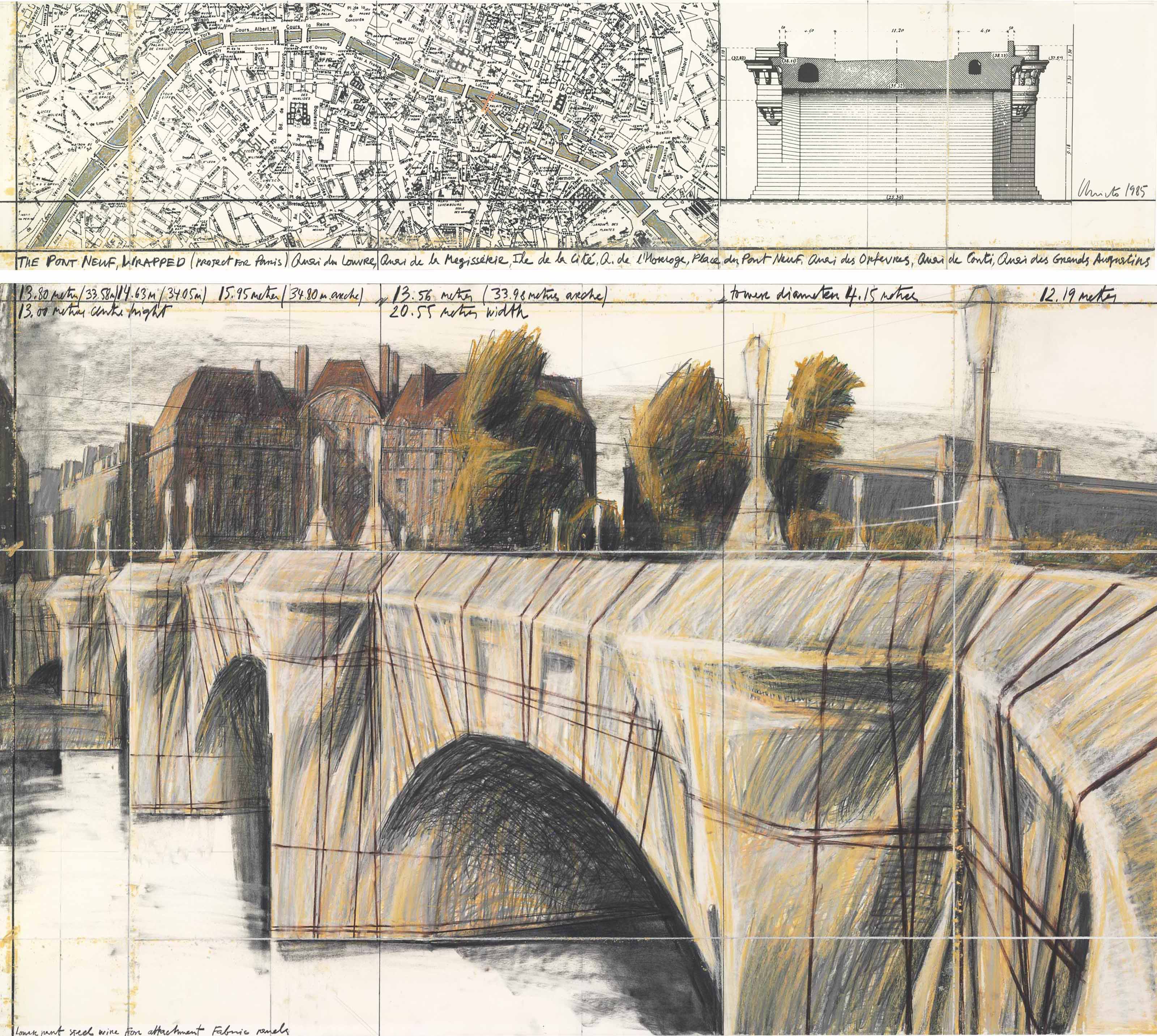 3200x2865 christo - Christo Drawings