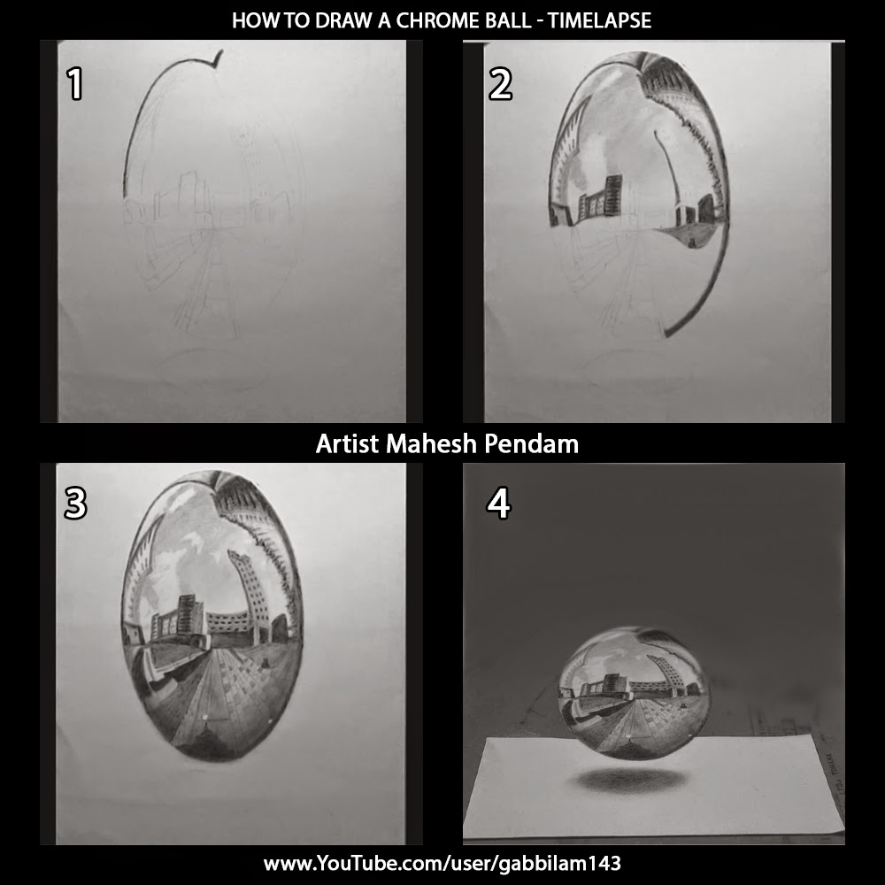 1000x1000 mahesh pendam how to draw a chrome ball - Chrome Drawing