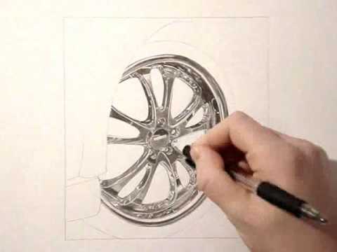 480x360 chrome rim drawing tutorial - Chrome Drawing
