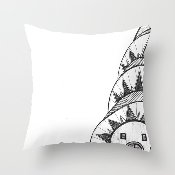 700x700 Chrysler Building Drawing Throw Pillow - Chrysler Building Drawing
