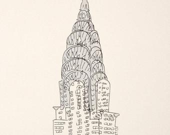 340x270 Chrysler Building Etsy - Chrysler Building Drawing