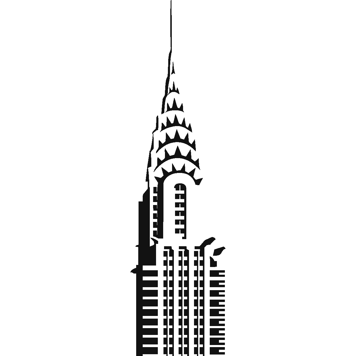 1200x1200 Chrysler Building Drawing - Chrysler Building Drawing