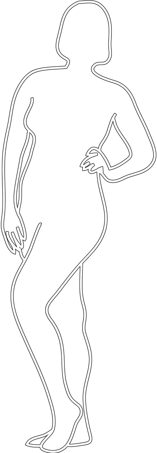 531x1528 female silhouette - Chubby Girl Drawing