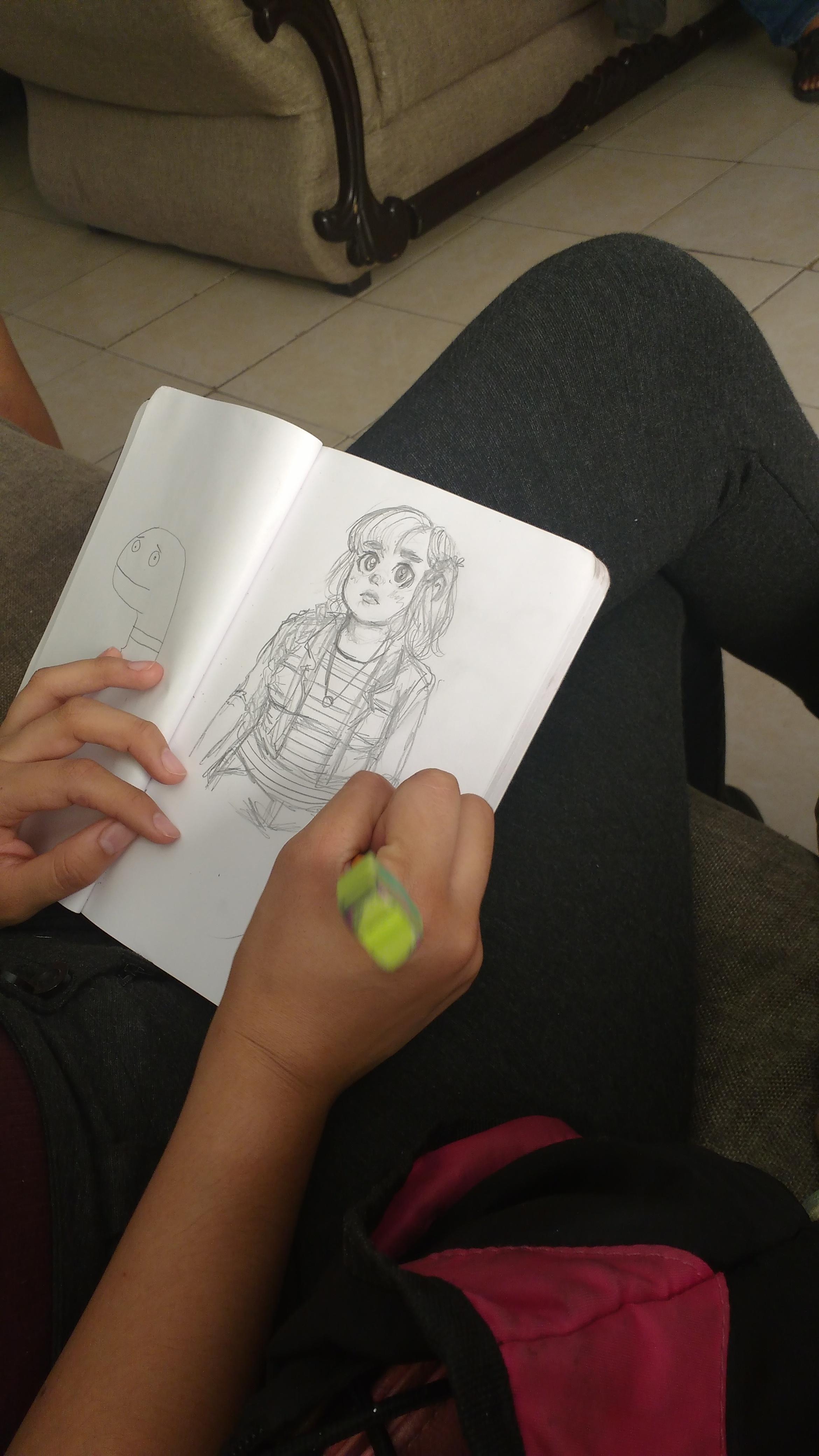2340x4160 my sister is drawing a chubby girl learntodraw - Chubby Girl Drawing