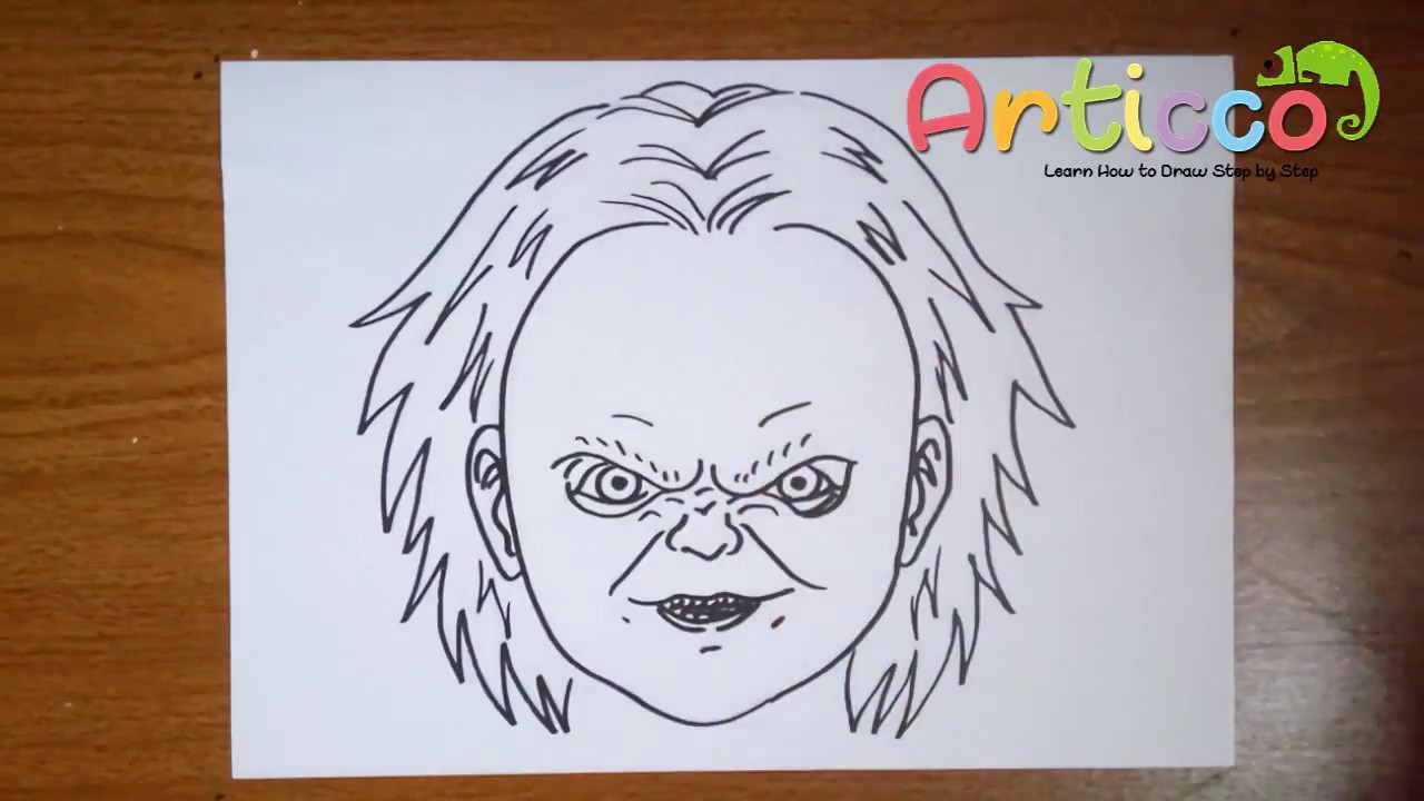 1280x720 how to draw chucky - Chucky Doll Drawing