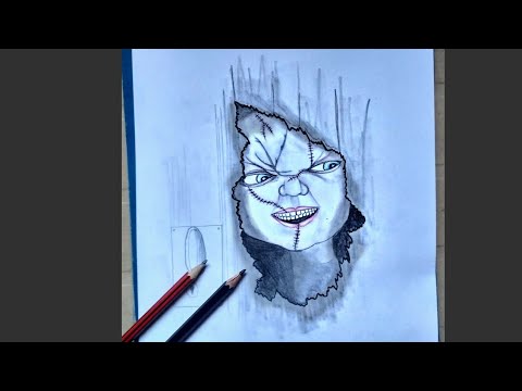 480x360 speed drawing - Chucky Doll Drawing
