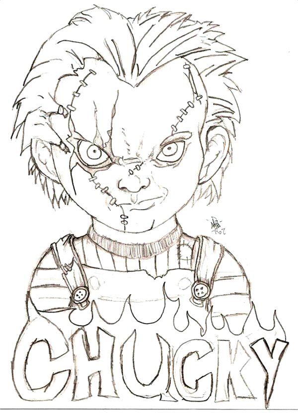 Cool Pencil Chucky Doll Drawing Easy - James McCoy Blogs