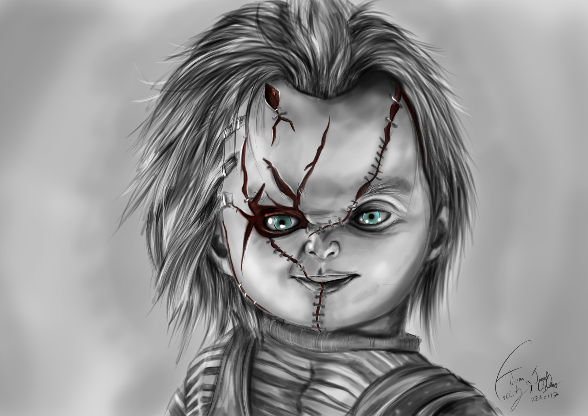 chucky black hair