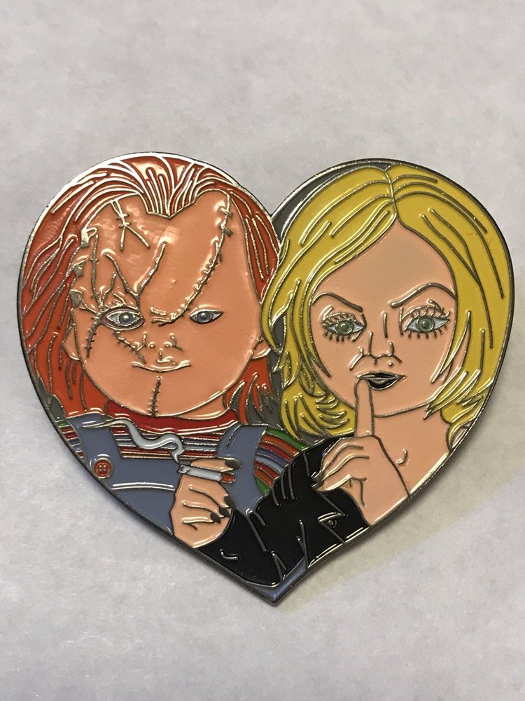 750x1000 bride of chucky doll tiffany child's play enamel lapel - Chucky Doll Drawing