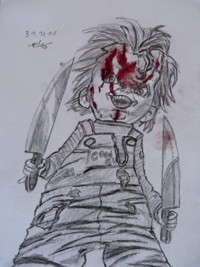 700x933 chucky drawing steemit - Chucky Drawing