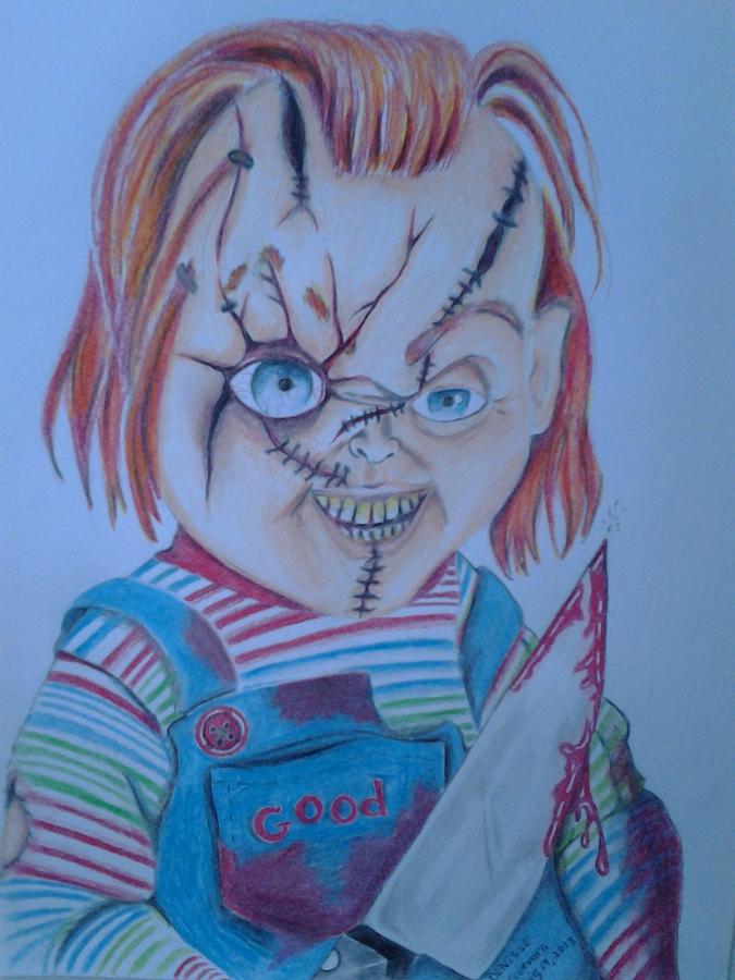 675x900 hi i'am chucky wanna play drawing - Chucky Drawing