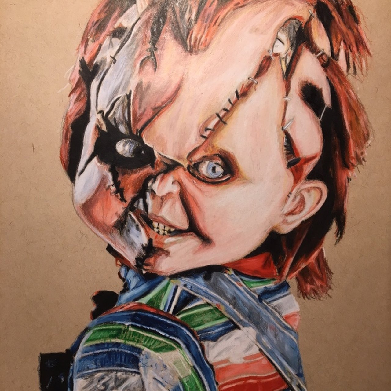 1280x1280 original drawing of chucky from child's play movies! it is - Chucky Drawing