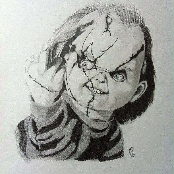 612x612 chucky drawings in pencil - Chucky Drawing