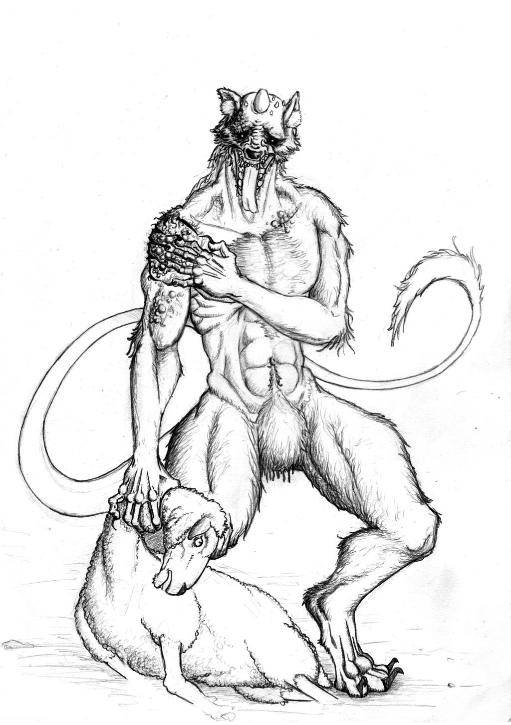 1024x1452 Florian Frey - Chupacabra Drawing