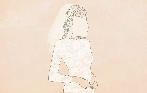 500x317 why does a jewish bride wear a veil on her face - Chuppah Drawing