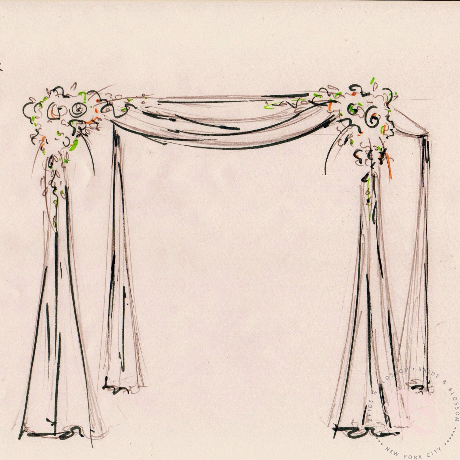 1508x1509 chuppah - Chuppah Drawing