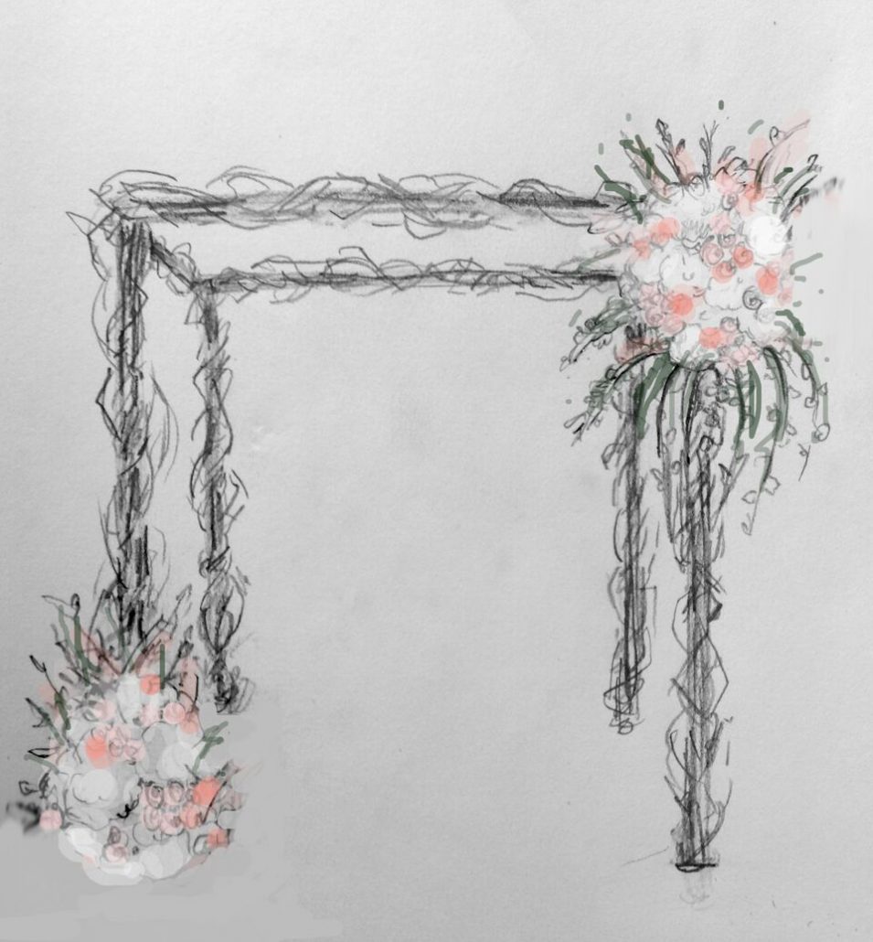 955x1030 chuppah design construction - Chuppah Drawing